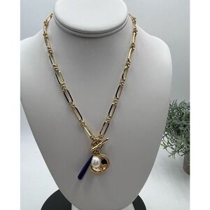 J. Crew Gold Scorpion Scorpio
Pendant Charm Nautical Gold Tone Link‎ Necklace